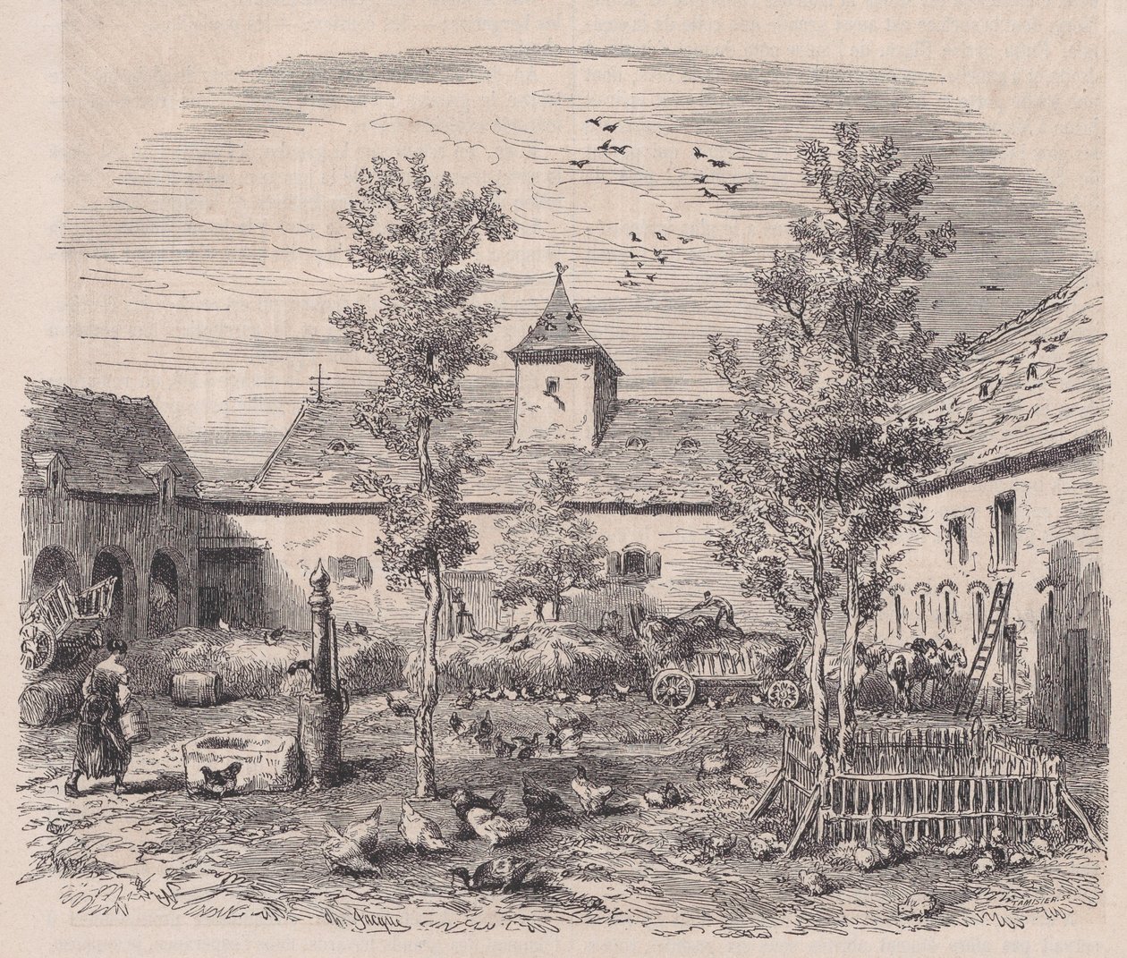 Bir Çiftliğin İç Görünümü, Le Magasin Pittoresque