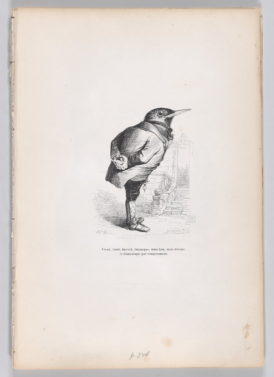 Yaşlı, kırılmış, bitkin, tuhaf, yine de iyi, yine de kendini adamış ve mizacına göre evcil..., ca. 1837-47. by Charles Tamisier