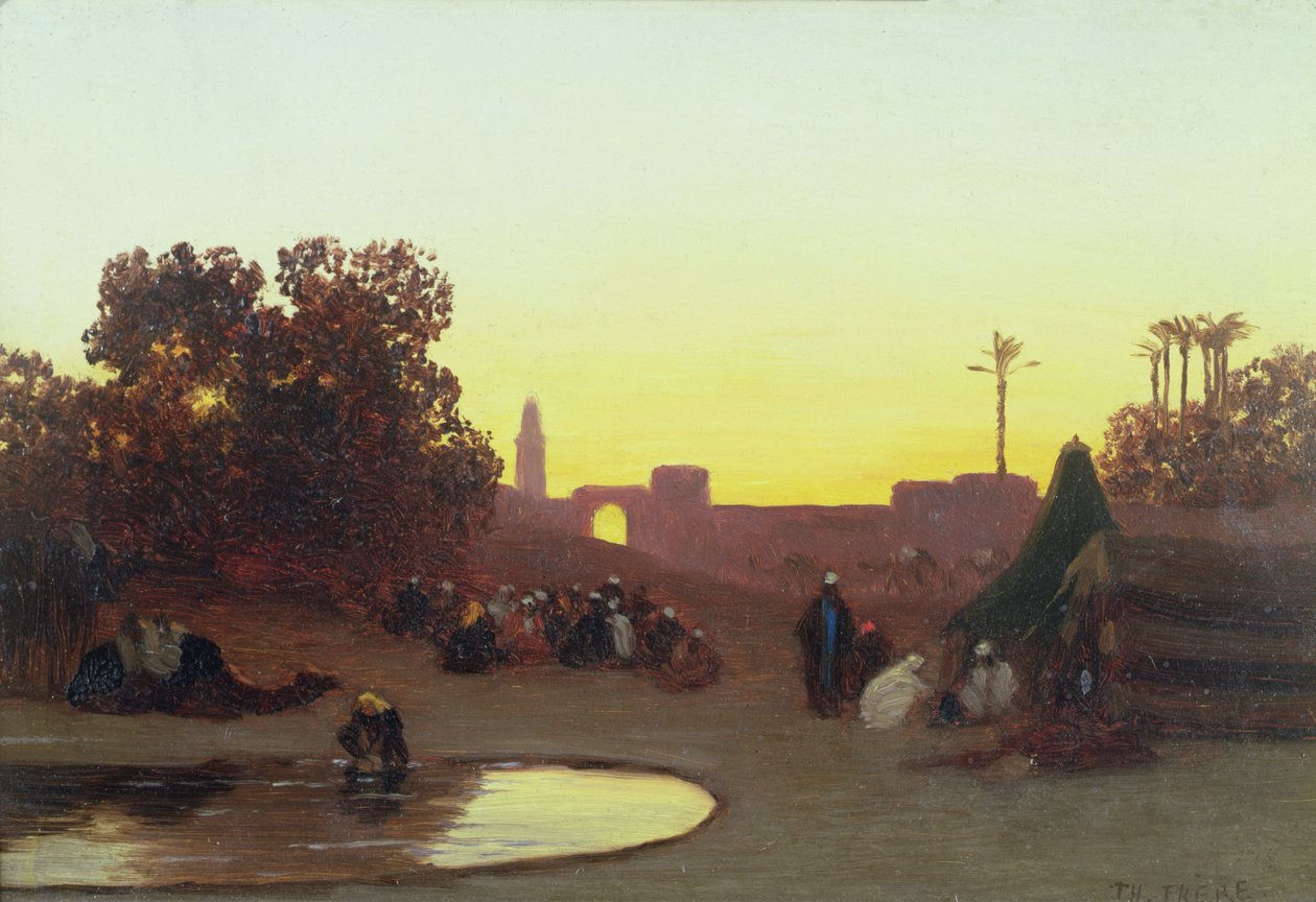 Dinlenmedeki Karavan by Charles Theodore  Frere