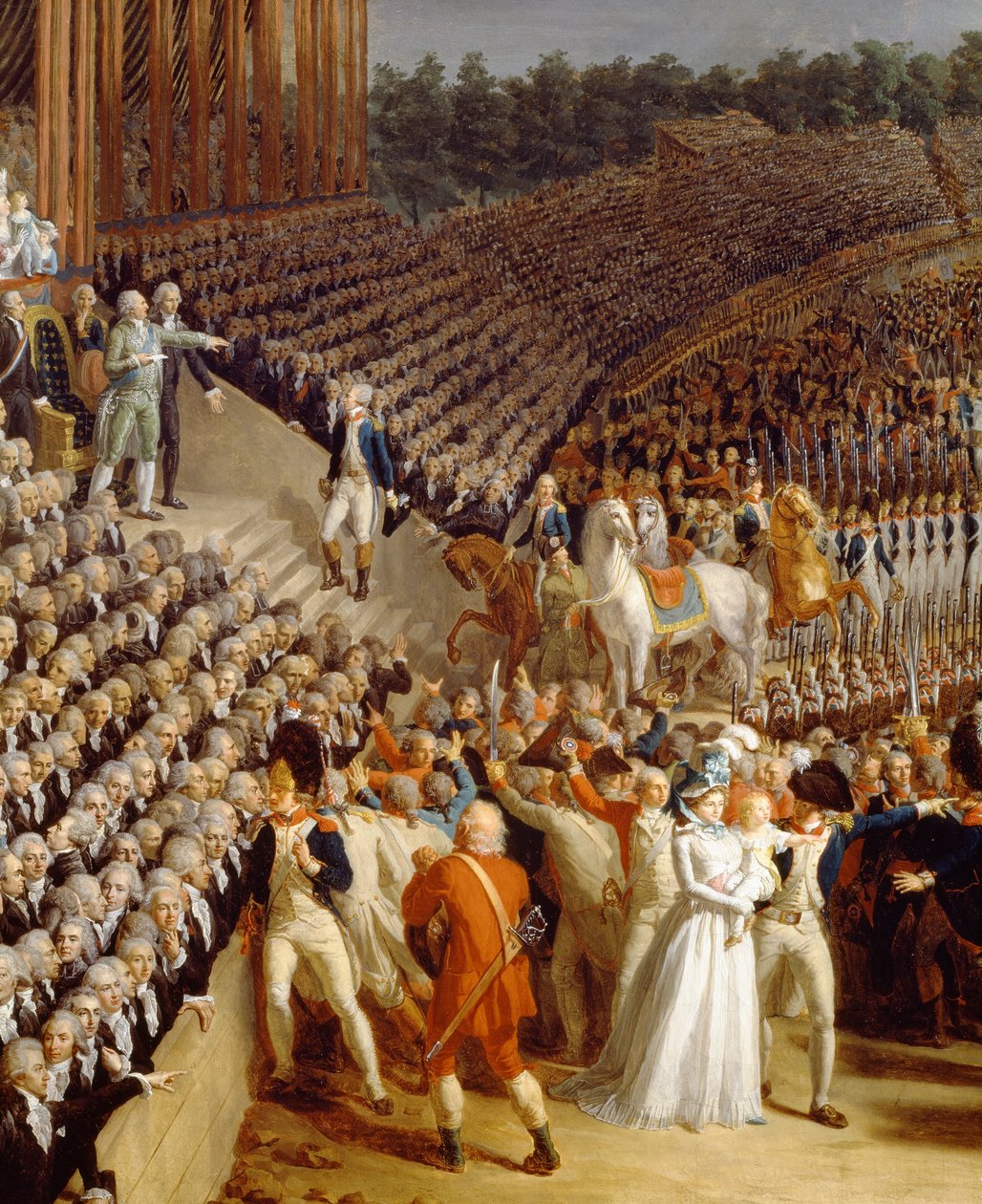 Federasyon Kutlaması, Champs de Mars, Paris, Charles Thevenin'in (1764-1838) bir tablosundan detay by Charles Thevenin