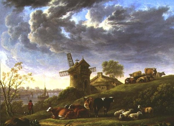 Nehir Kenarı Köyünde Güneşli Otlaklar by Charles Towne