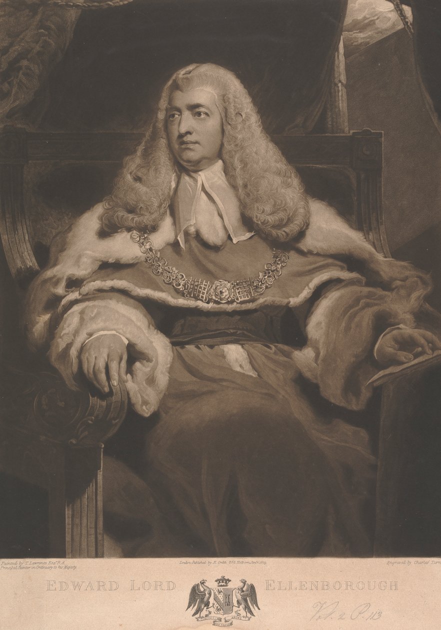 Edward Yasası, 1. Baron Ellenborough by Charles Turner