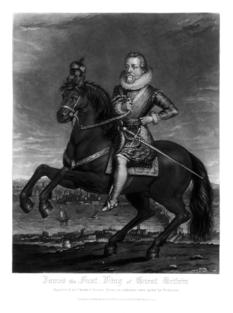 James I, Büyük Britanya Kralı, 1816. by Charles Turner