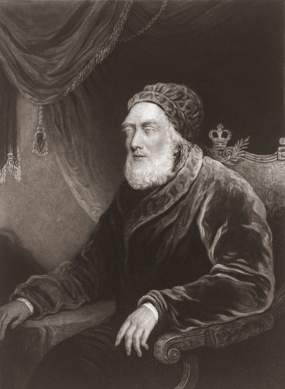 Yaşlılıkta Kral George III. Vesika. (Yazdır) by Charles Turner