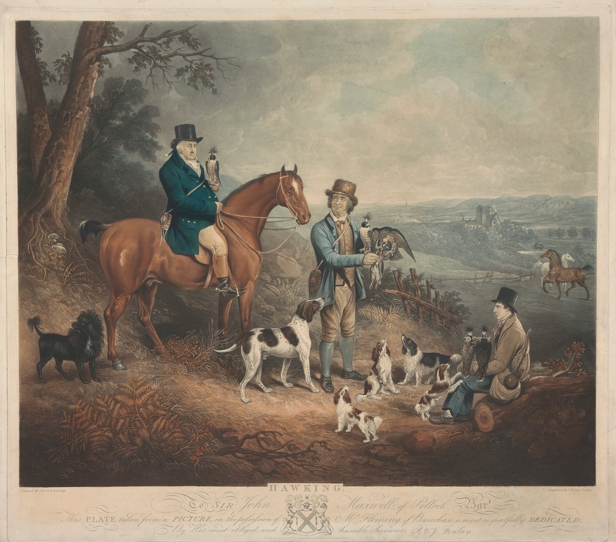 Barochan'dan Malcolm Fleming 1745-1811. Şahin... by Charles Turner