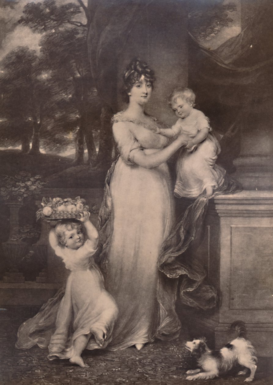 Maria Scott-Waring ve kızları, 1804 1894 dolayları by Charles Turner