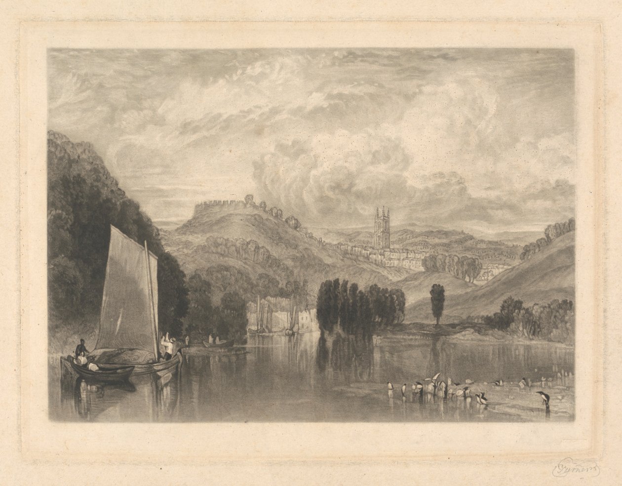 Totnes, Dart'ta by Charles Turner