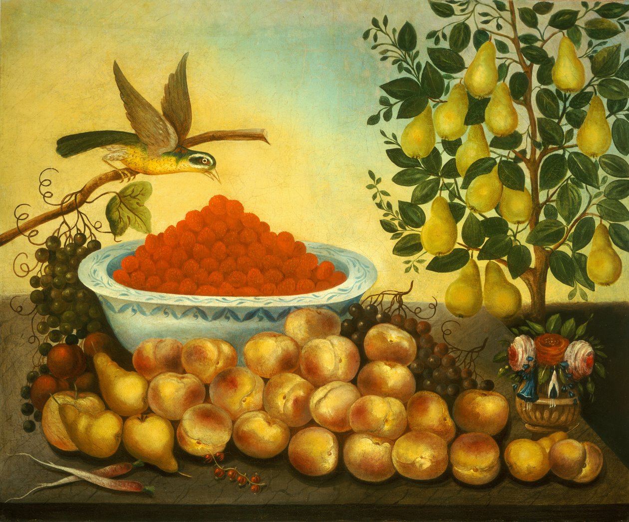 Natürmort: Meyve, Kuş ve Cüce Armut Ağacı, 1856. by Charles V. Bond