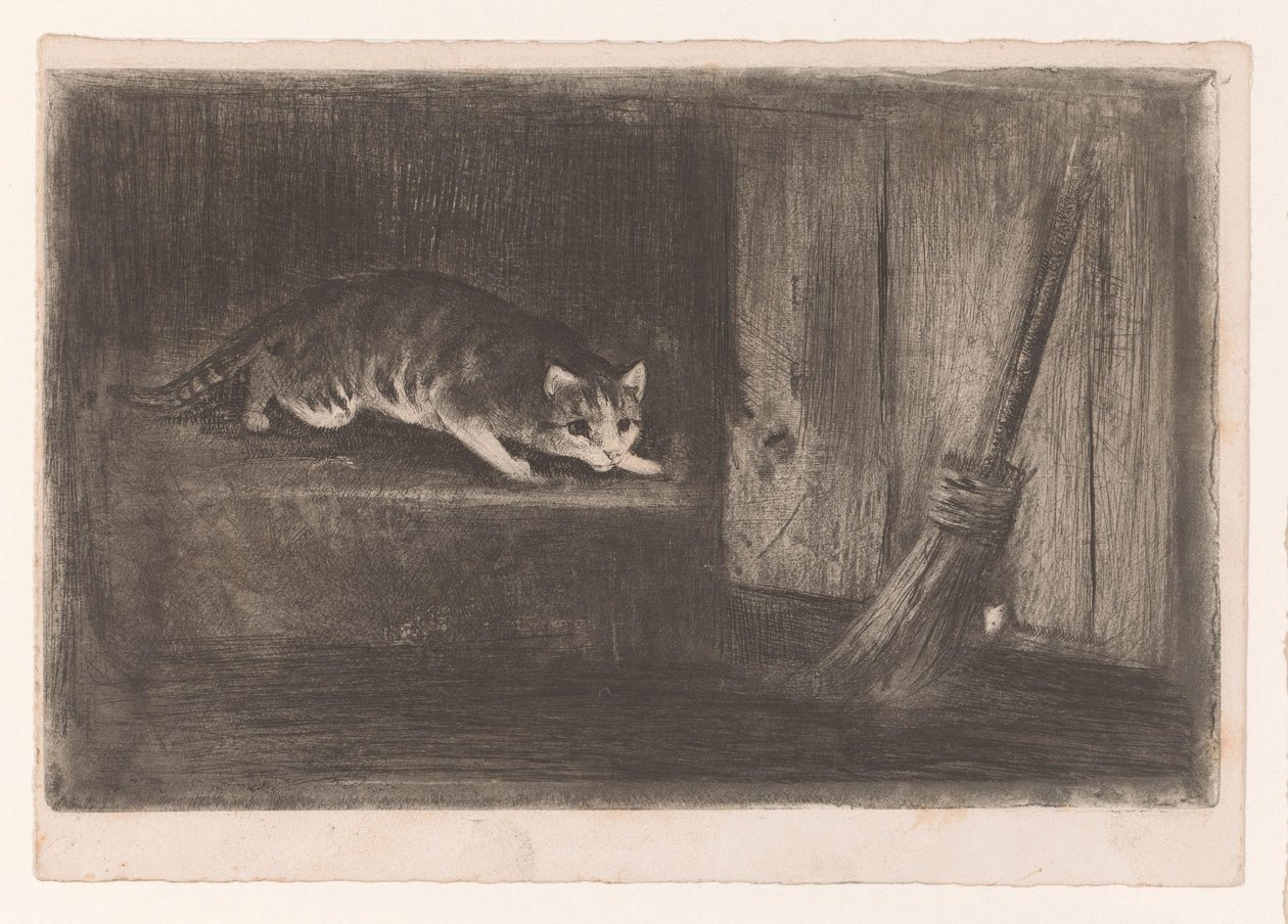 kedi ve fare by Charles Verlat