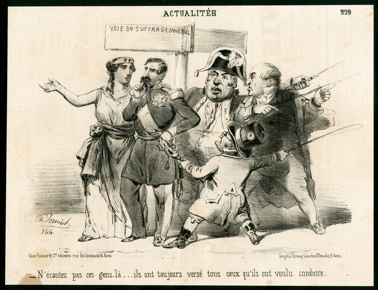 Le Charivari, Siyah Beyaz Hiciv by Charles Vernier