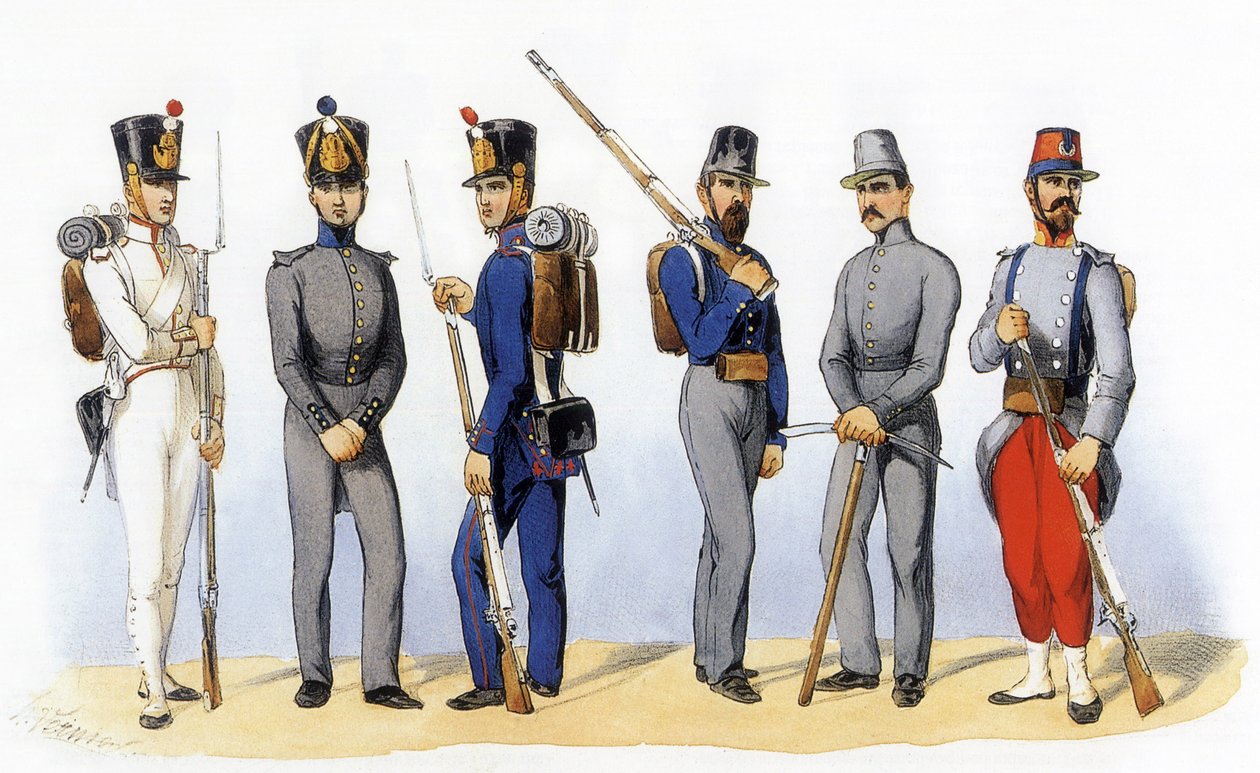 Fransız ordusunun üniformaları: Disiplin Şirketleri by Charles Vernier