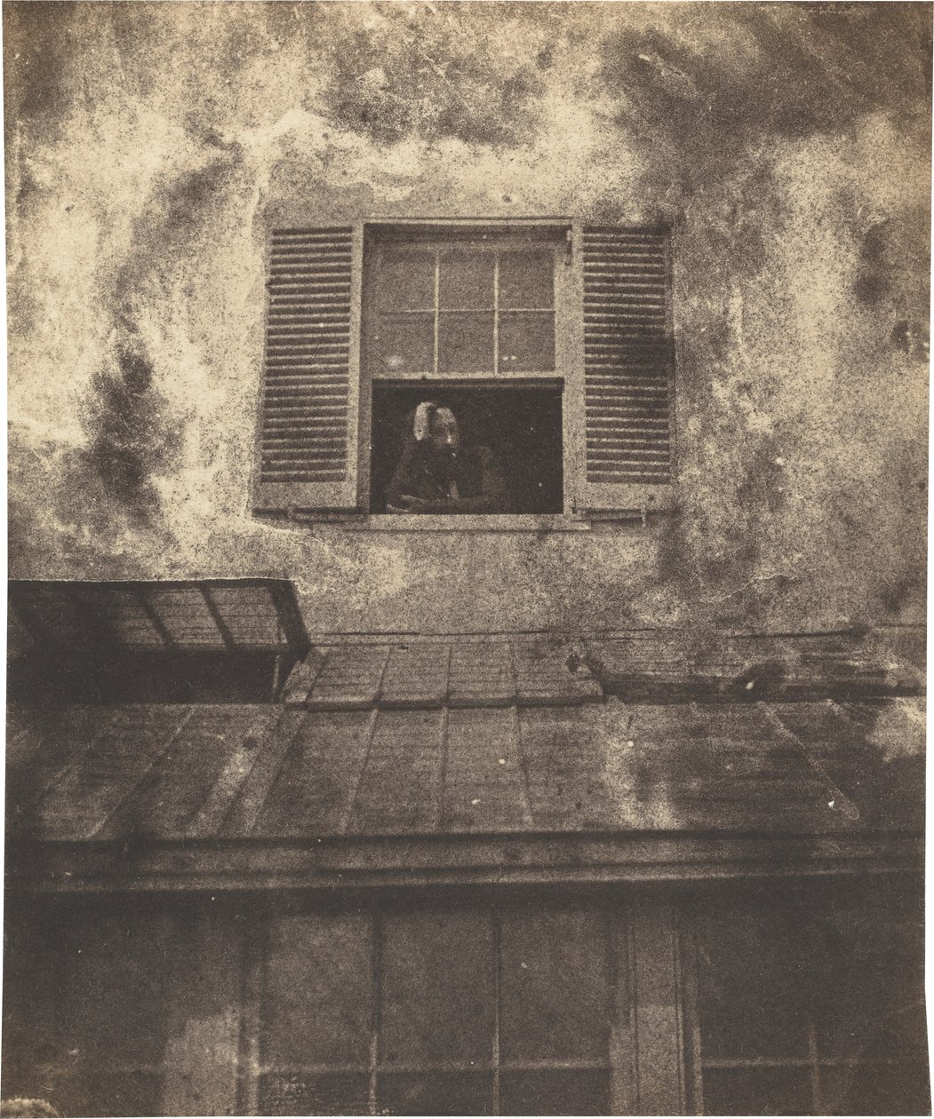 Auguste Vacquerie Pencerede, Deniz Terası by Charles Victor Hugo with Auguste Vacquerie