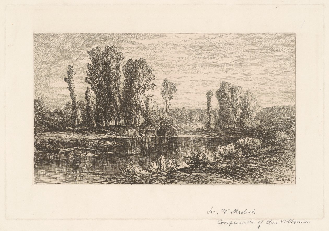 Saman vagonu ile manzara by Charles Volkmar