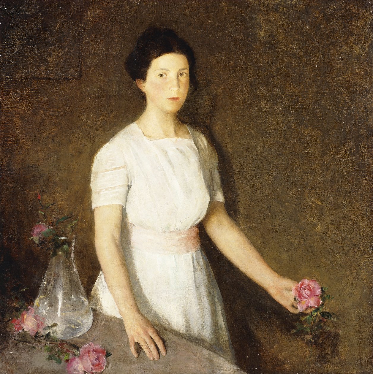 Kırmızı Güllü Kız by Charles Webster Hawthorne