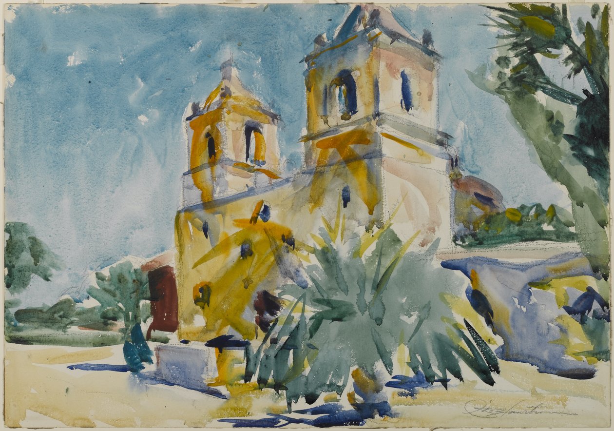 The Mission, 1928 (kağıt üzerinde wc) by Charles Webster Hawthorne