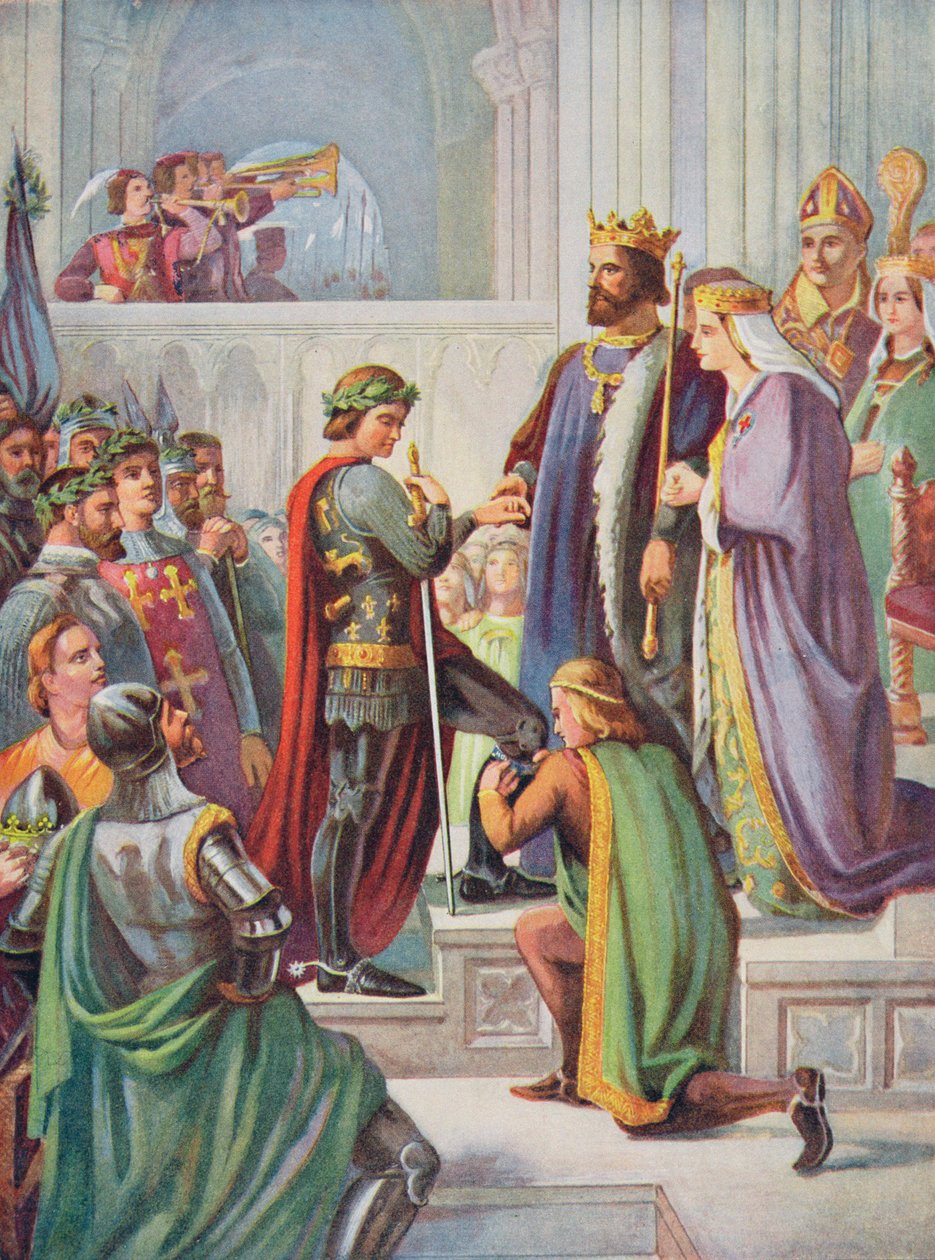 The Investiture of the Black Prince (1330-76), Jartiyer Şövalyesi olarak, 