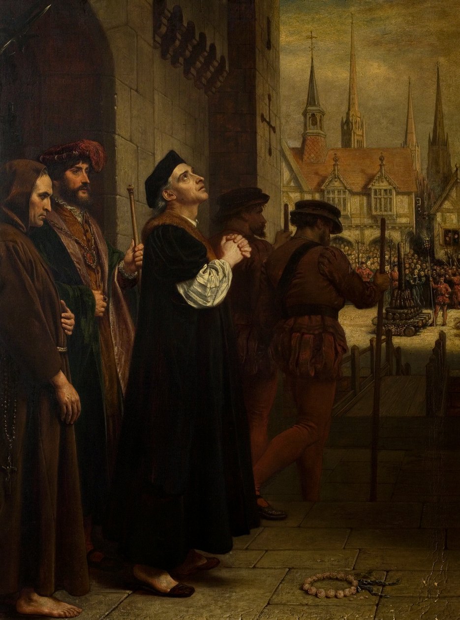 Laurence Saunders'ın Coventry'deki Şehitliği, triptiğin sağ paneli by Charles West Cope