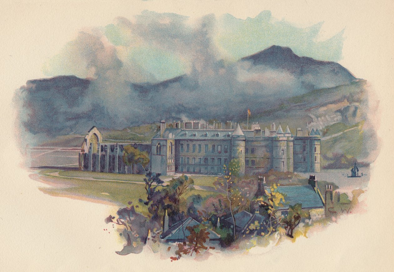 Holyrood Sarayı, c1890 by Charles Wilkinson