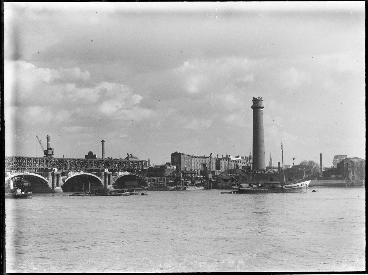 Shot Tower ve Lead Works, Belvedere Road, Lambeth, Greater London Authority, 1936. by Charles William Prickett