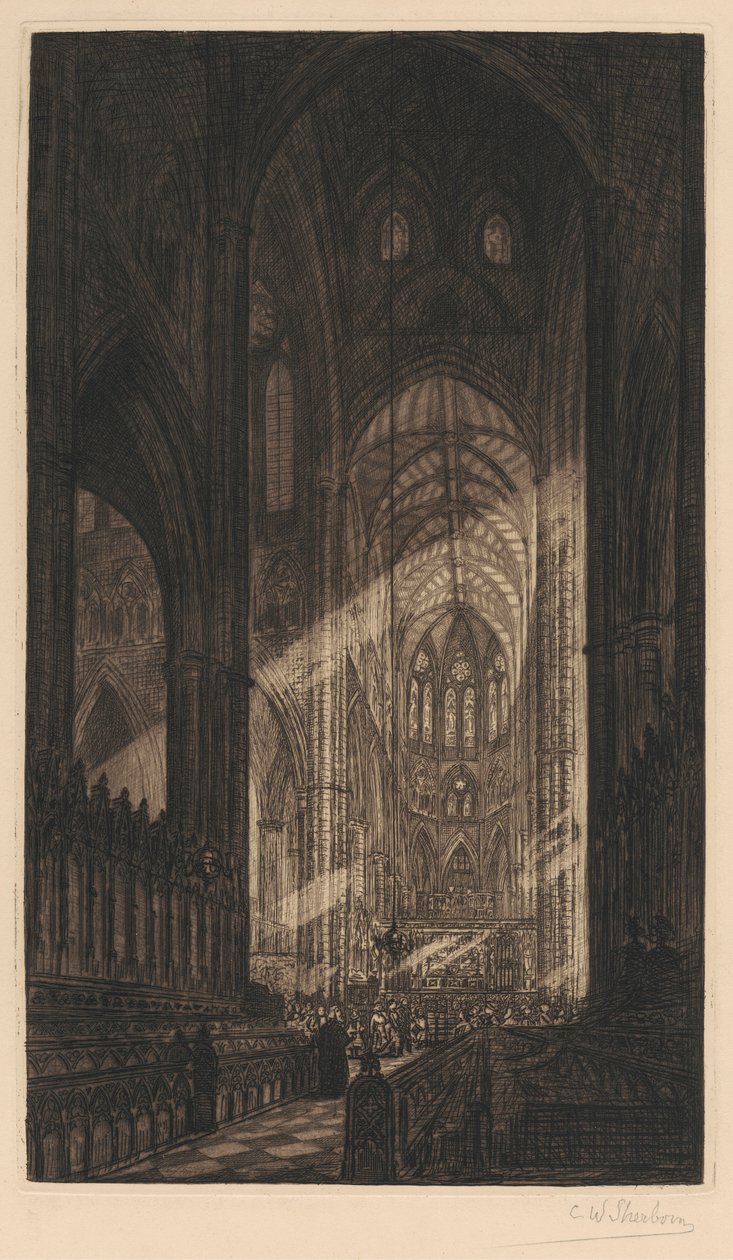 Westminster Manastırı by Charles William Sherborn