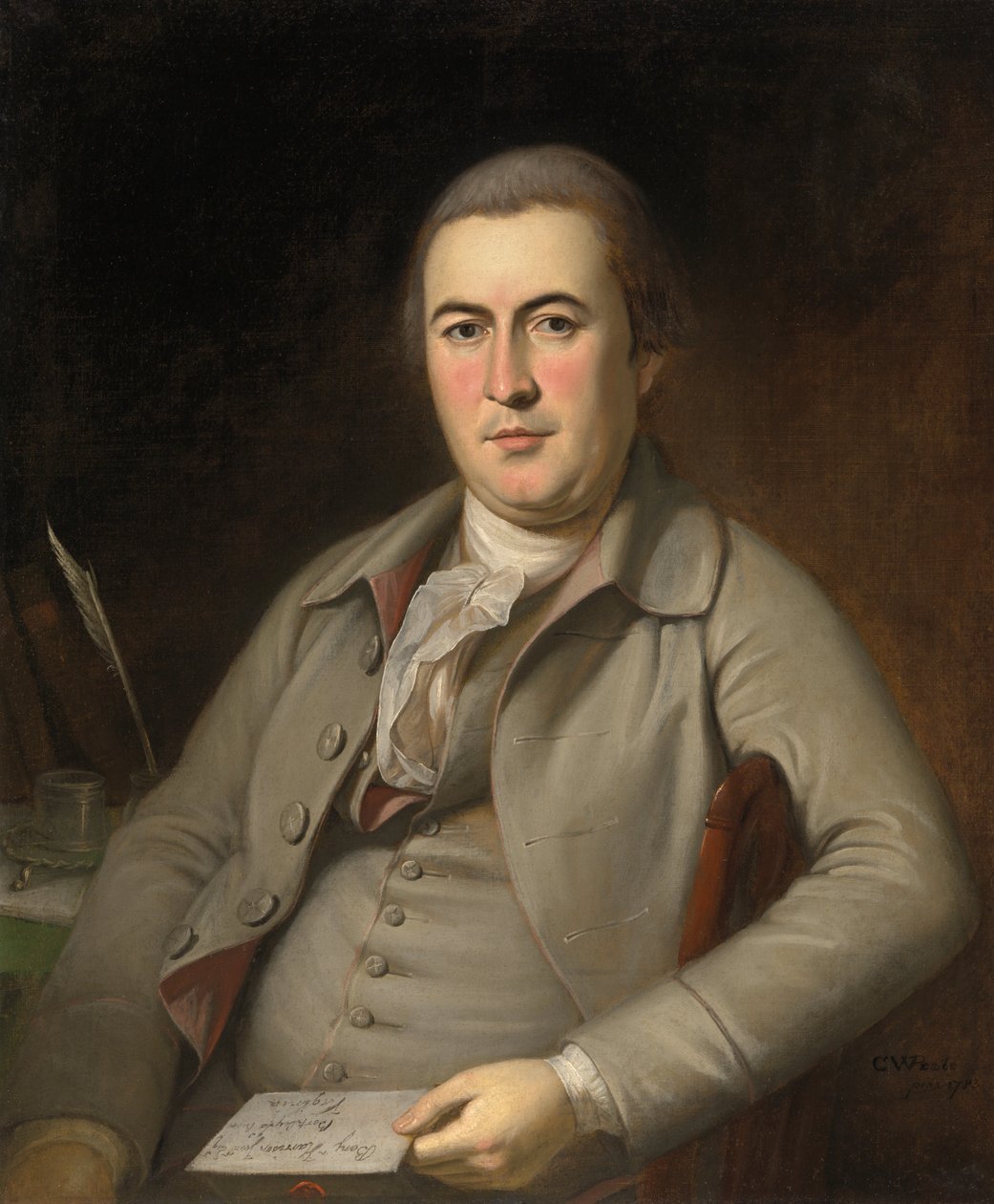 Benjamin Harrison, Jr., 1783. by Charles Willson Peale