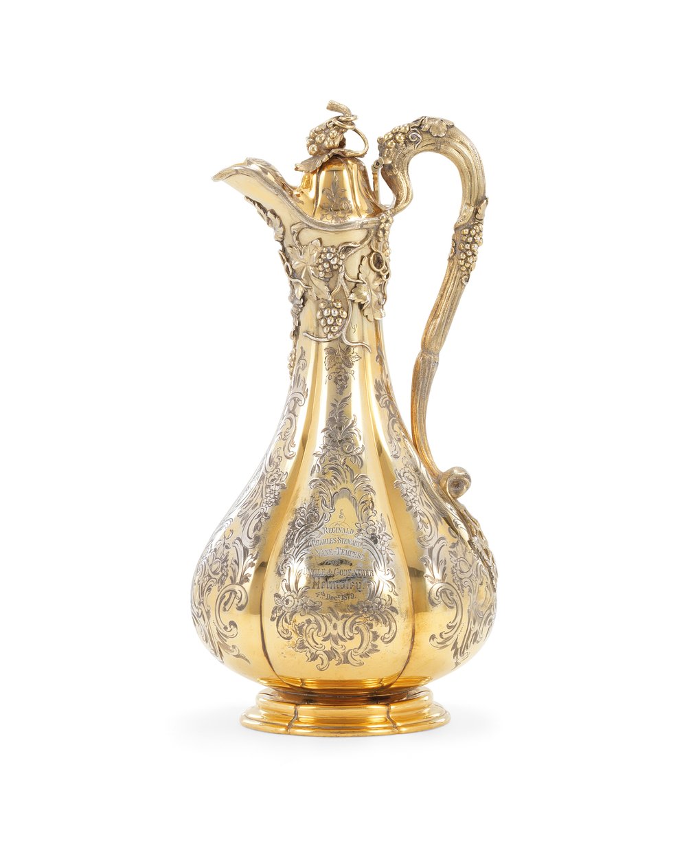 Viktorya dönemi bordo sürahi by Charles and Storer George Reily
