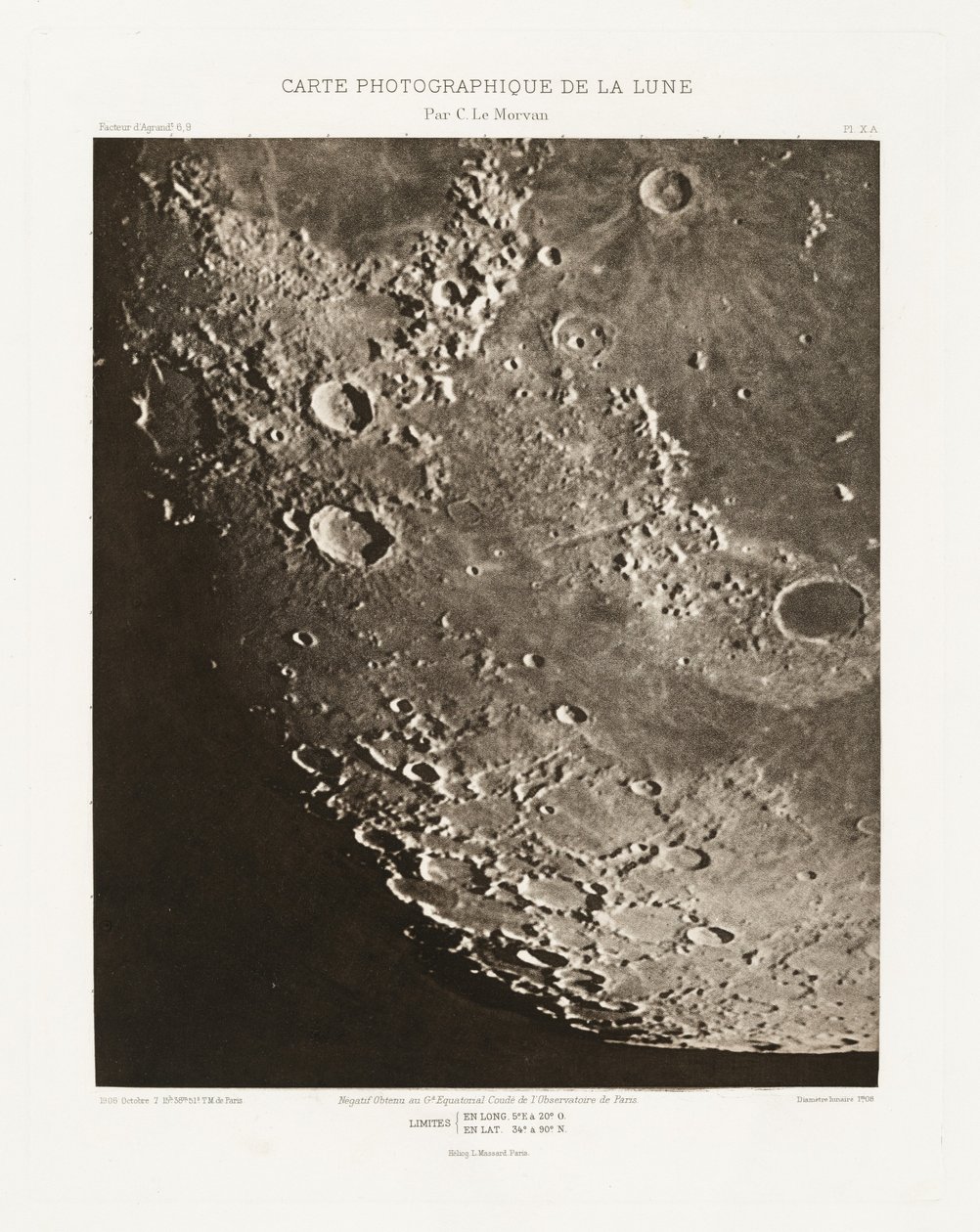 Carte photographique de la lune, planche X.A (Ay