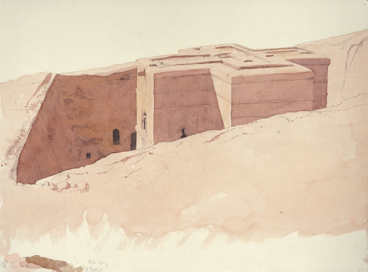 Giorgis I, Lalibela, Etiyopya, 1996 (kağıt üzerinde wc) by Charlie Millar