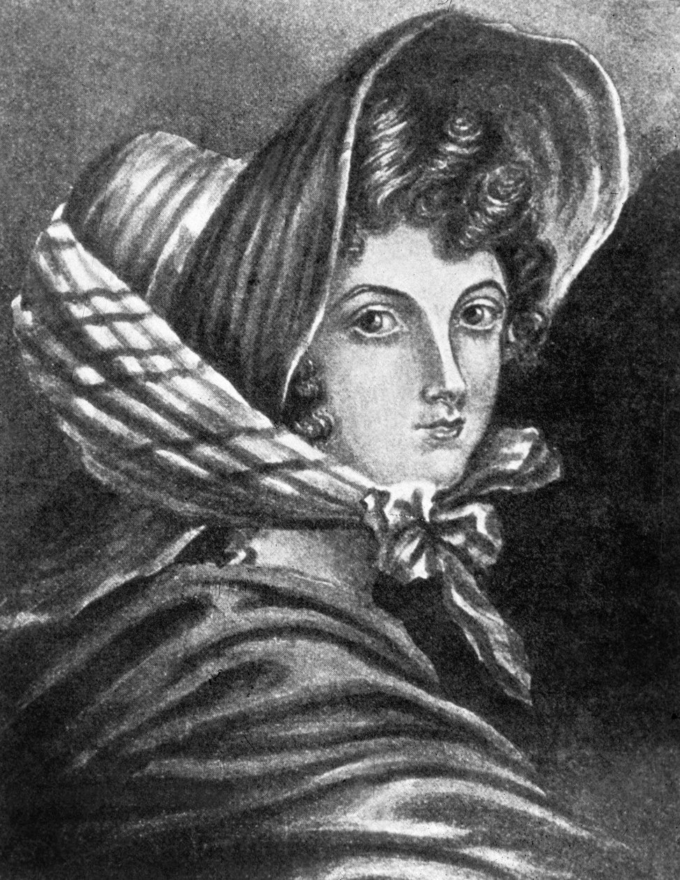 Emily Bronte (gravür) by Charlotte (after) Bronte