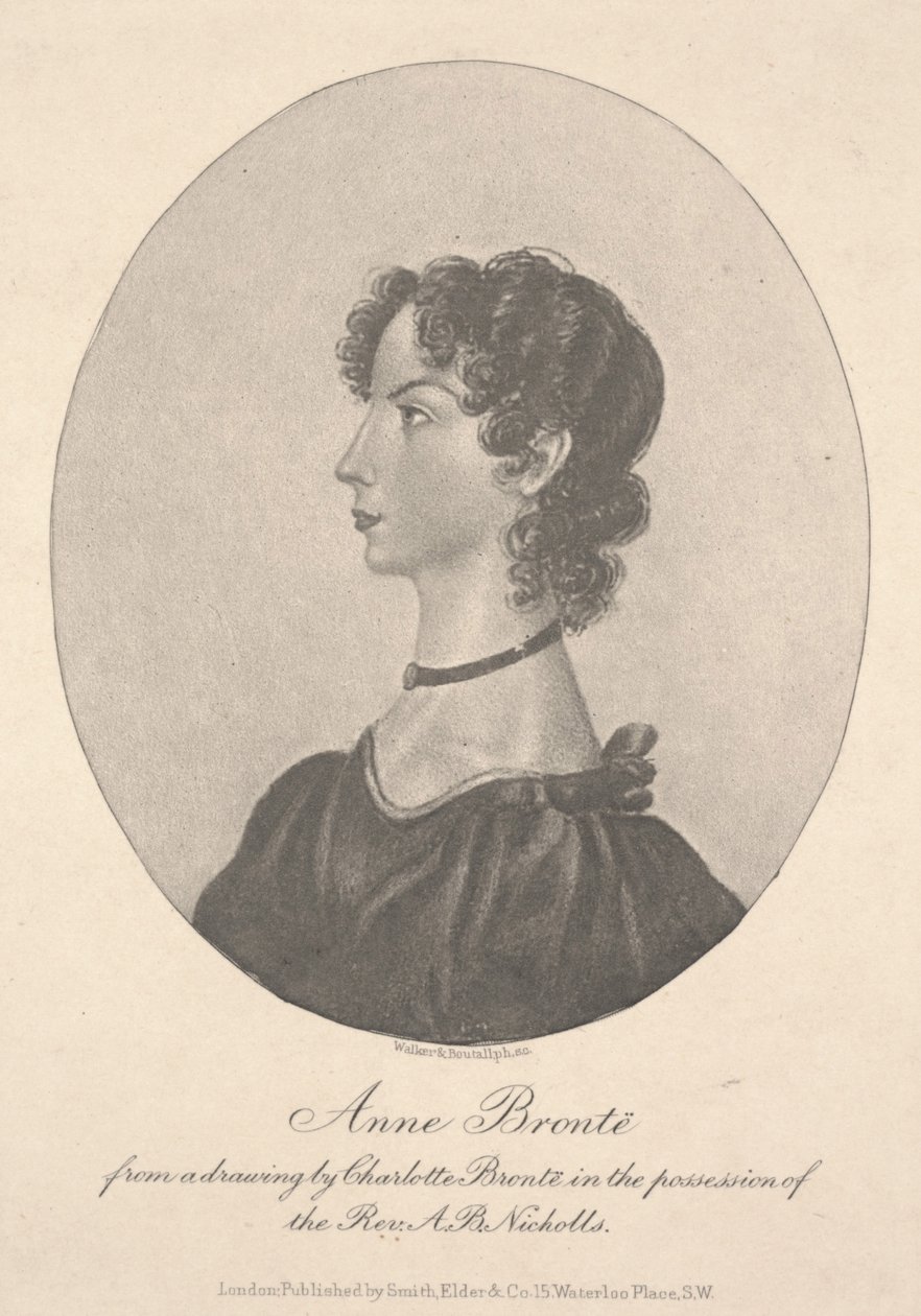 Anne Brontë, Walker & Boutall tarafından gravür, 1836-49 dolayları (gravür) by Charlotte Bronte