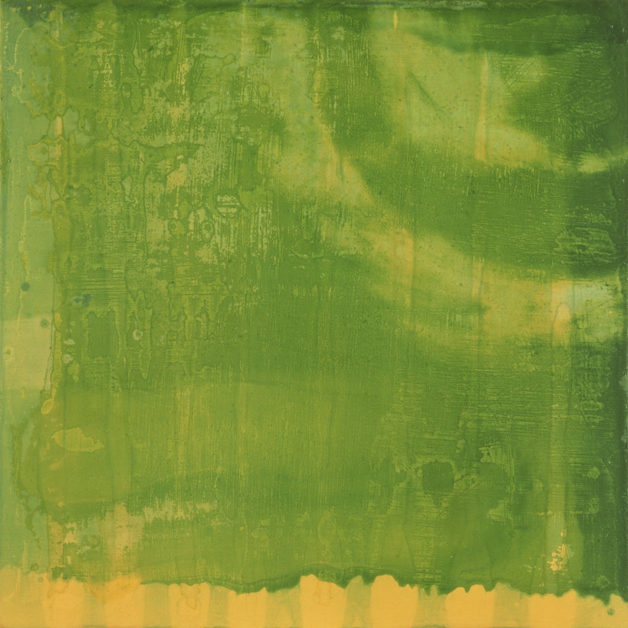 Bluerine Green, 1997 (gesso tahtasında yağ ve sır) by Charlotte Johnstone