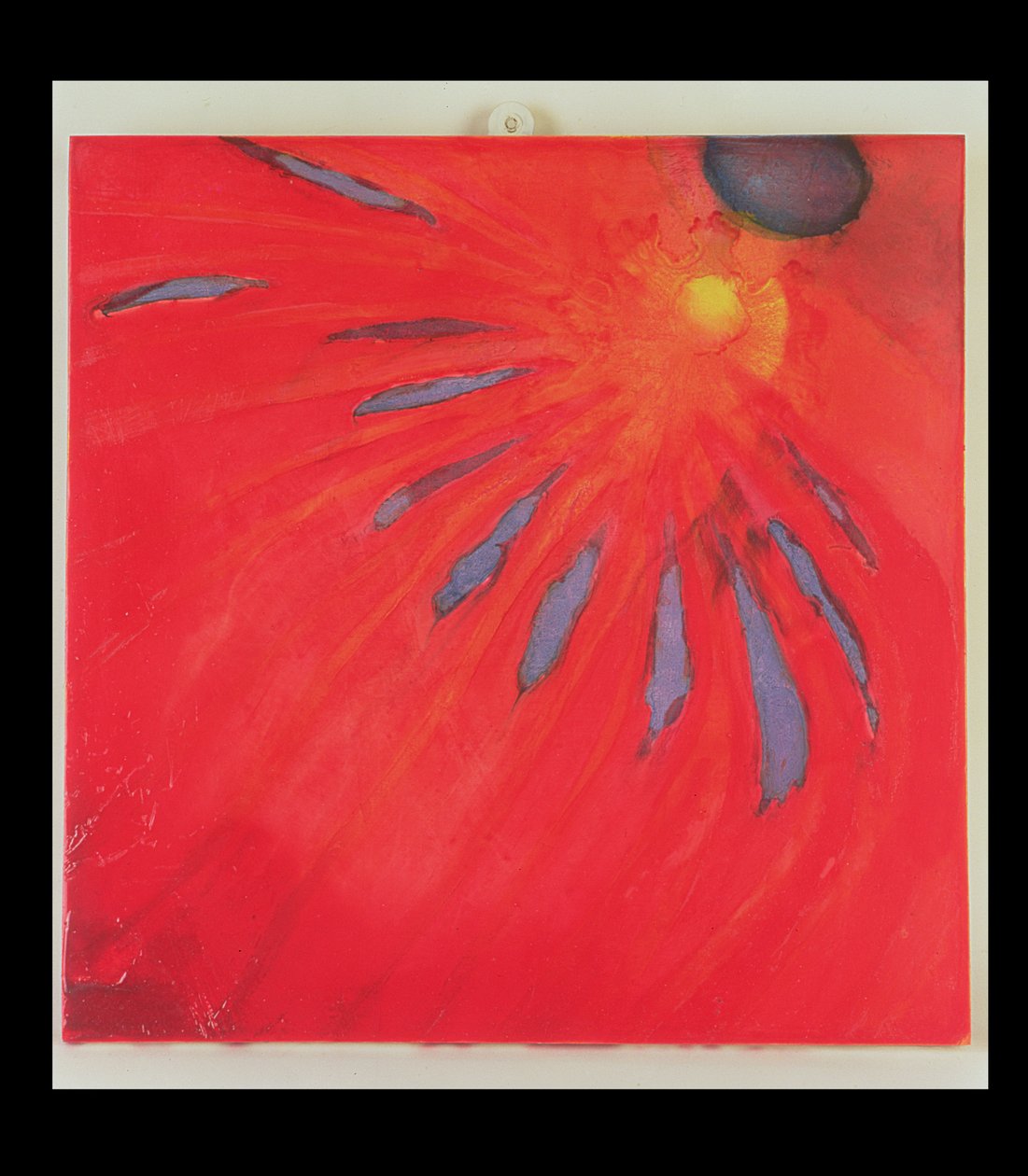 Fan Fire, 1997 (gesso tahtasında yağ ve sır) by Charlotte Johnstone