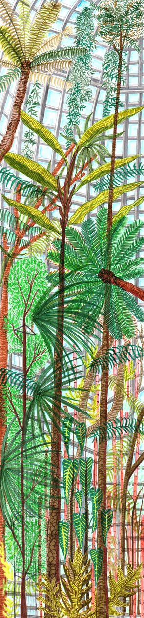 Botanik Bahçesi, 2017 (fırçalı kalemler) by Charlotte Orr