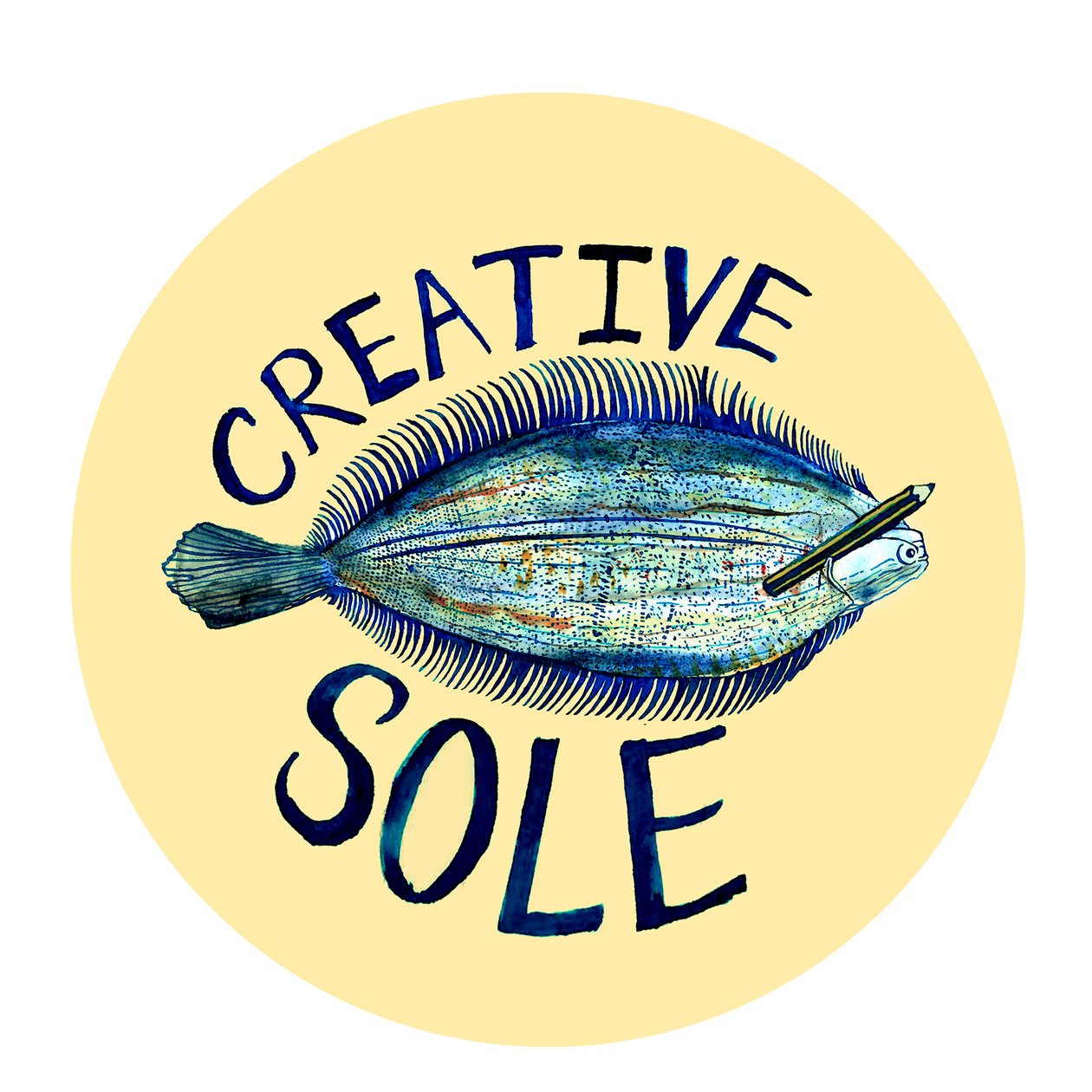 Creative Sole, 2019 (kalem, mürekkep ve sulu boya) by Charlotte Orr
