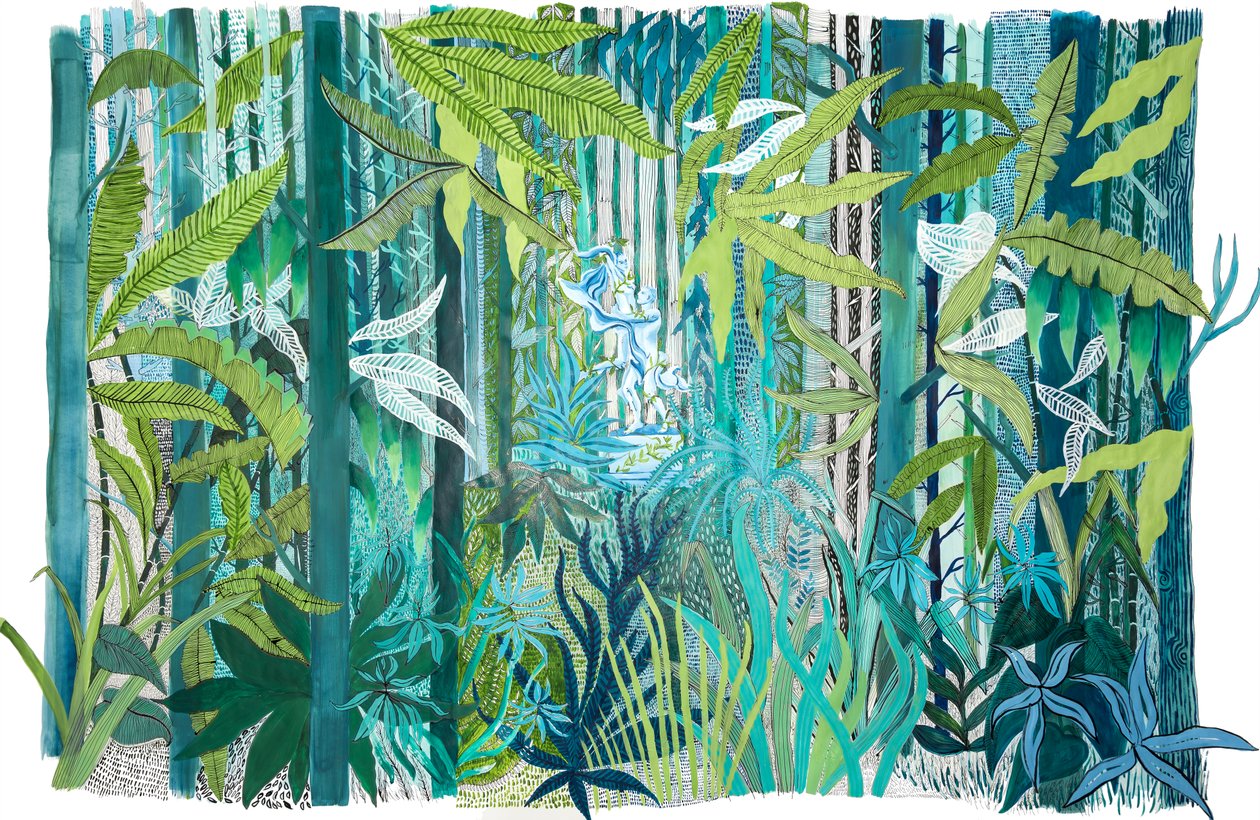 Ormanda Aşk, 2017 (kağıt üzerinde akrilik) by Charlotte Orr