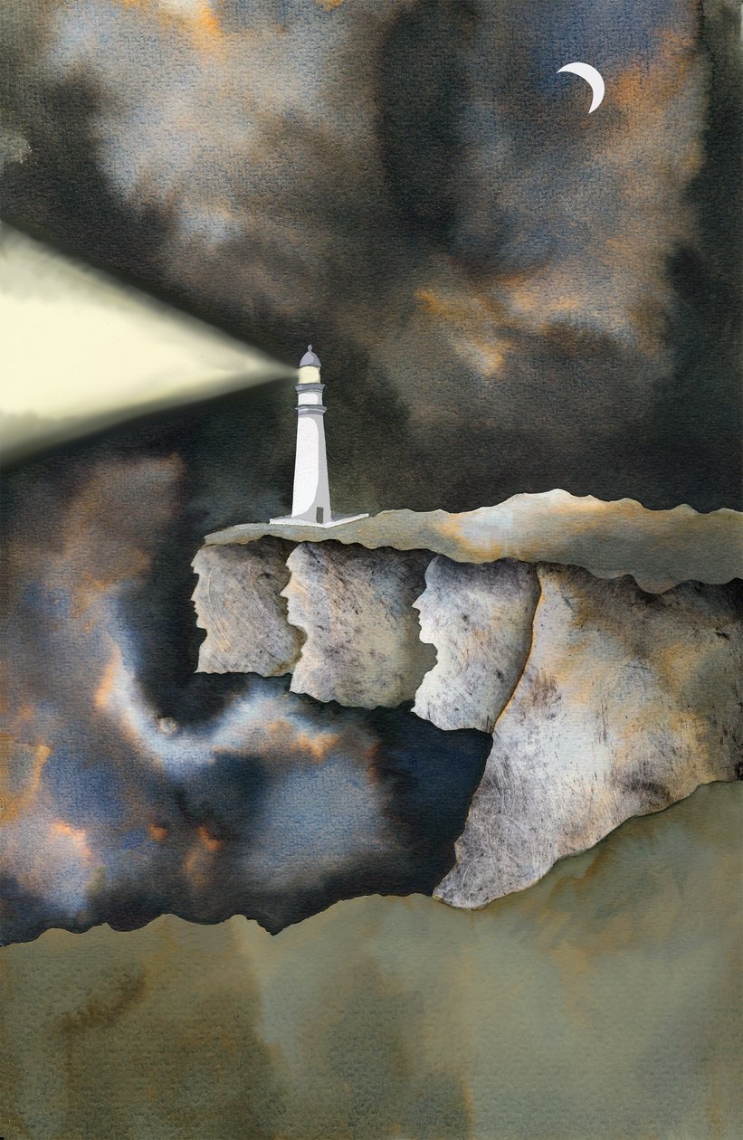 Deniz Feneri, 2013 (mürekkep ve dijital) by Charlotte Orr
