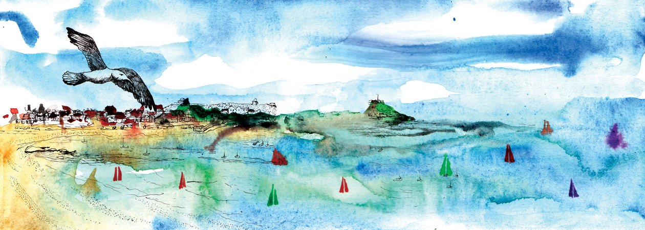 Martı Masalı, 2020 (suluboya ve kalem) by Charlotte Orr