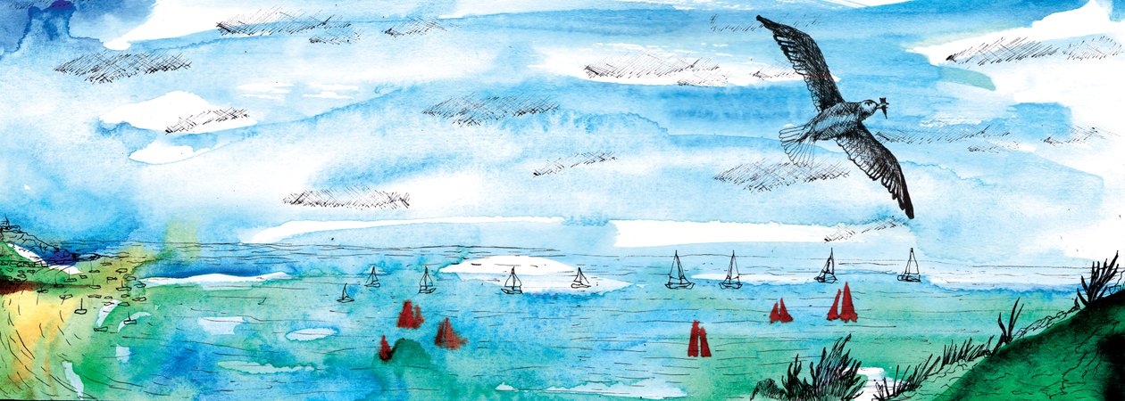 Martı Masalı, 2020 (suluboya ve kalem) by Charlotte Orr