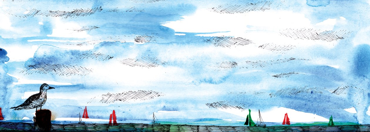 Martı Masalı, 2020 (suluboya ve kalem) by Charlotte Orr