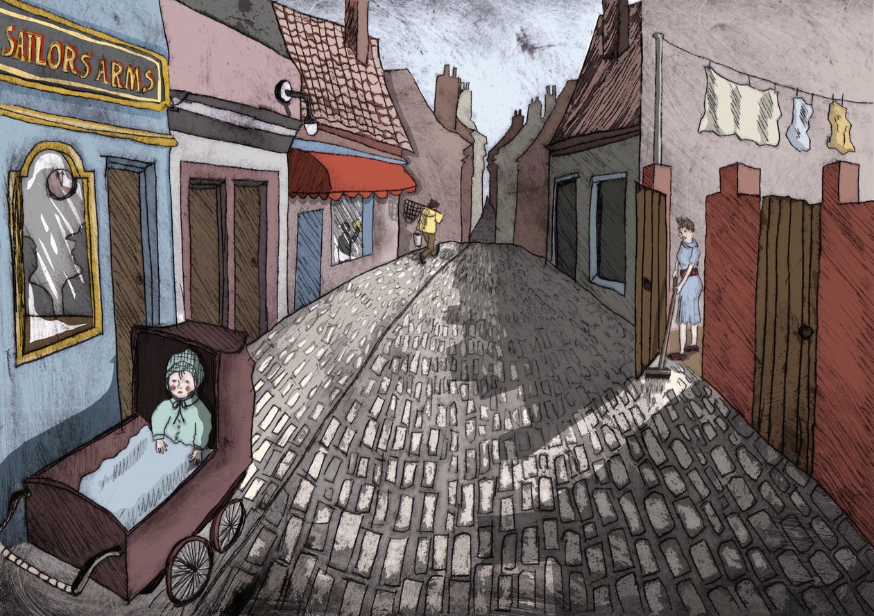 Under Milk Wood, 2013 (kuru nokta aşındırma ve dijital) by Charlotte Orr