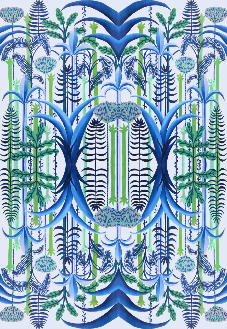 Duvar kağıdı, 2016 (kağıt üzerine akrilik) by Charlotte Orr