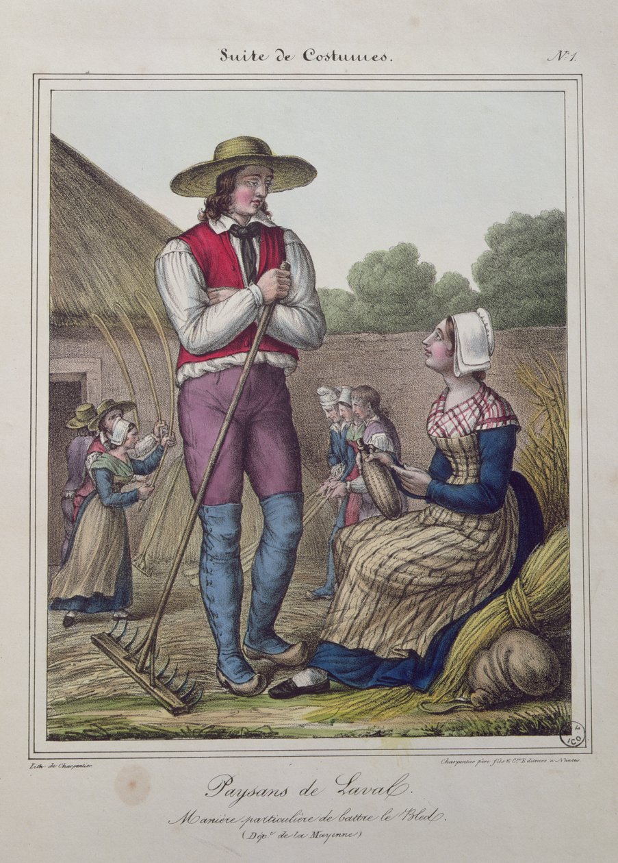 Laval Bölgesinde Harman Mısır, 1845 dolayları by Charpentier