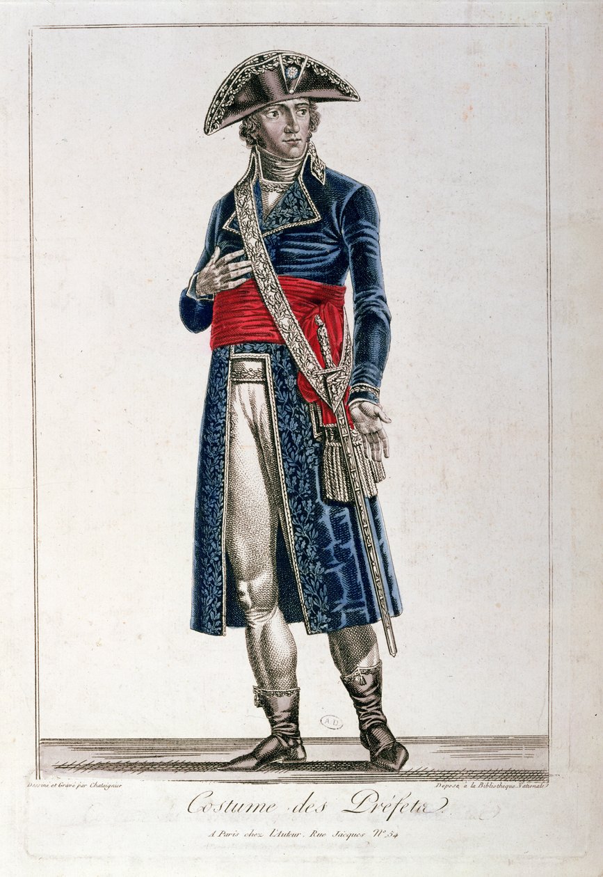Birinci Cumhuriyetin Konsolosluğu (1799-1804) döneminde, 1800 dolaylarında bir Vali kostümü (ayrıca bkz. 217238) by Chataignier
