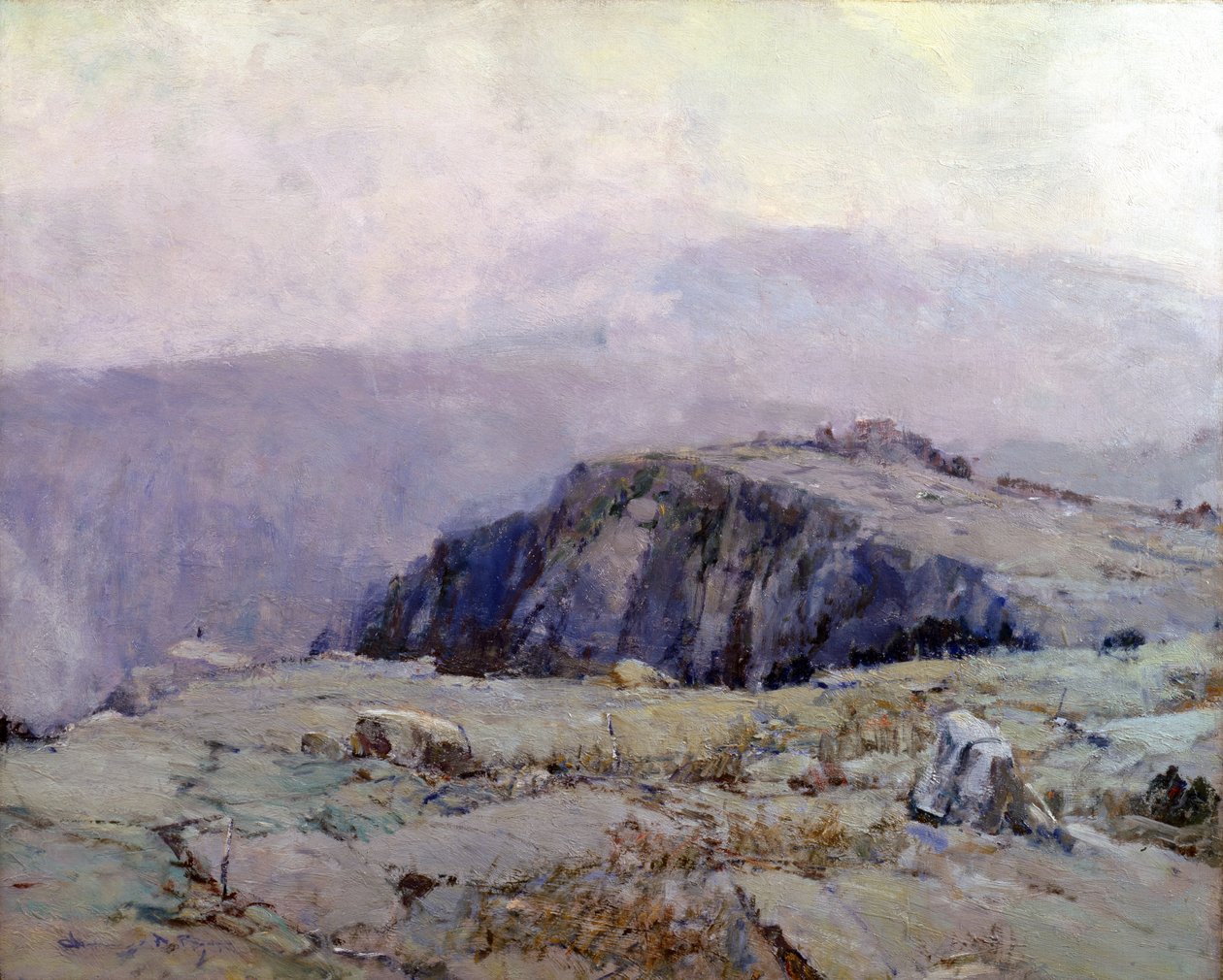 Kayalık Manzara (tuval üzerine yağlı boya) by Chauncey Foster Ryder