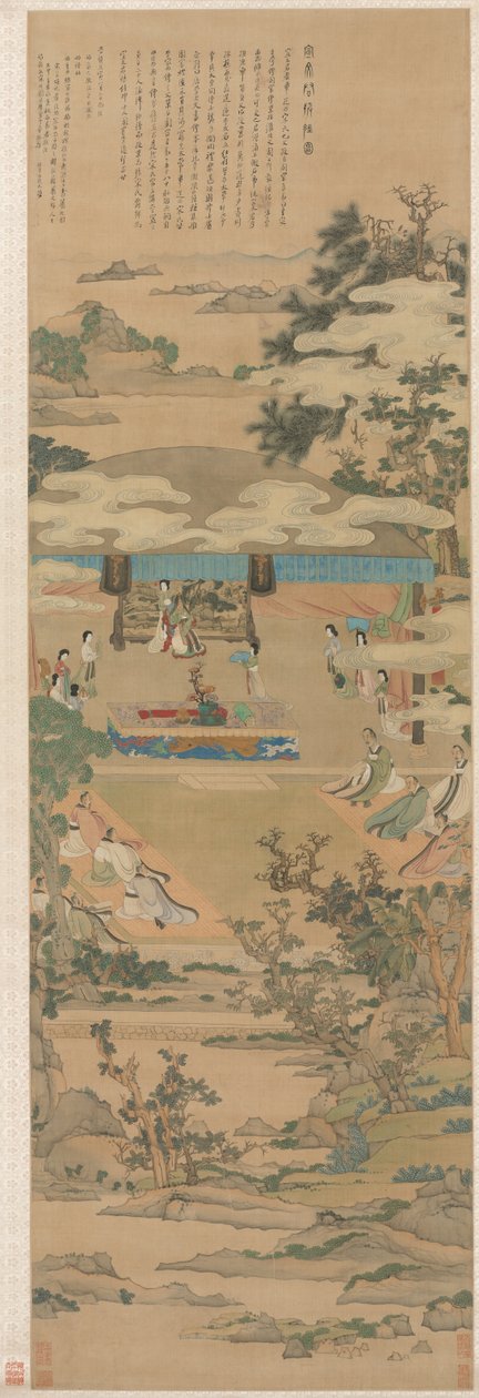 Leydi Xuanwen, Zhou Ayinleri Üzerine Eğitim Verirken, 1638. by Chen Hongshou