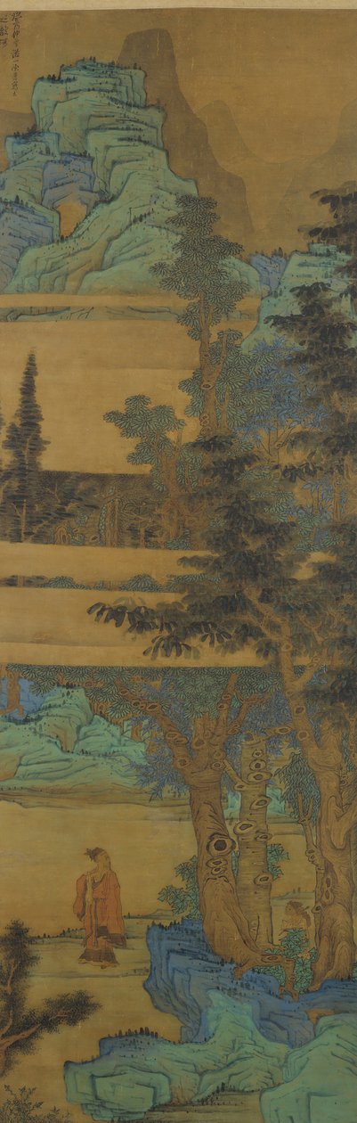 Mavi-Yeşil Peyzaj, 1633 tarihli. by Chen Hongshou