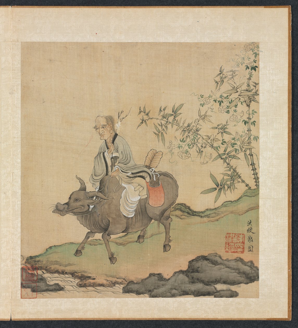 Kadim Ustalardan Sonra Resimler: Öküze Binen Laozi by Chen Hongshou