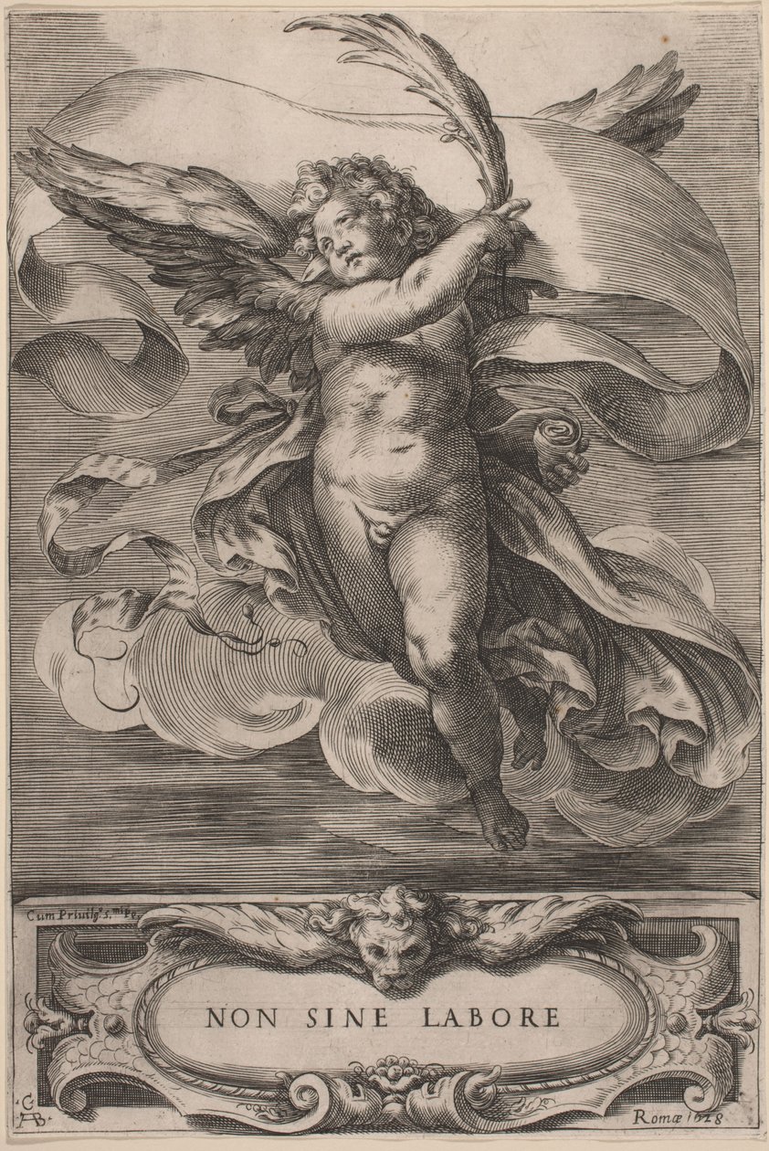 Alegorik Bir Figür: Sinüssüz, 1628. by Cherubino Alberti