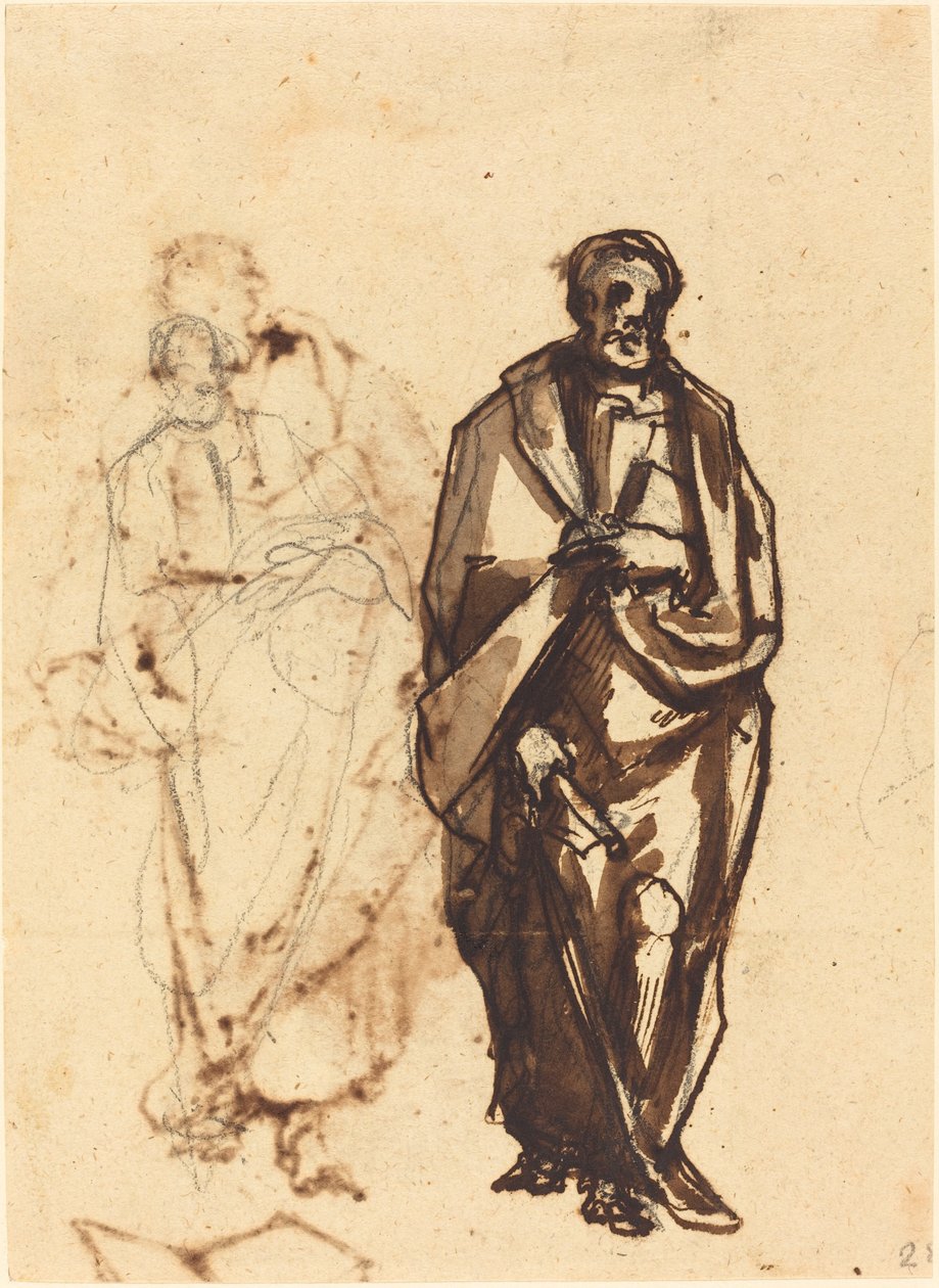 Asalı Drapeli Figür by Cherubino Alberti