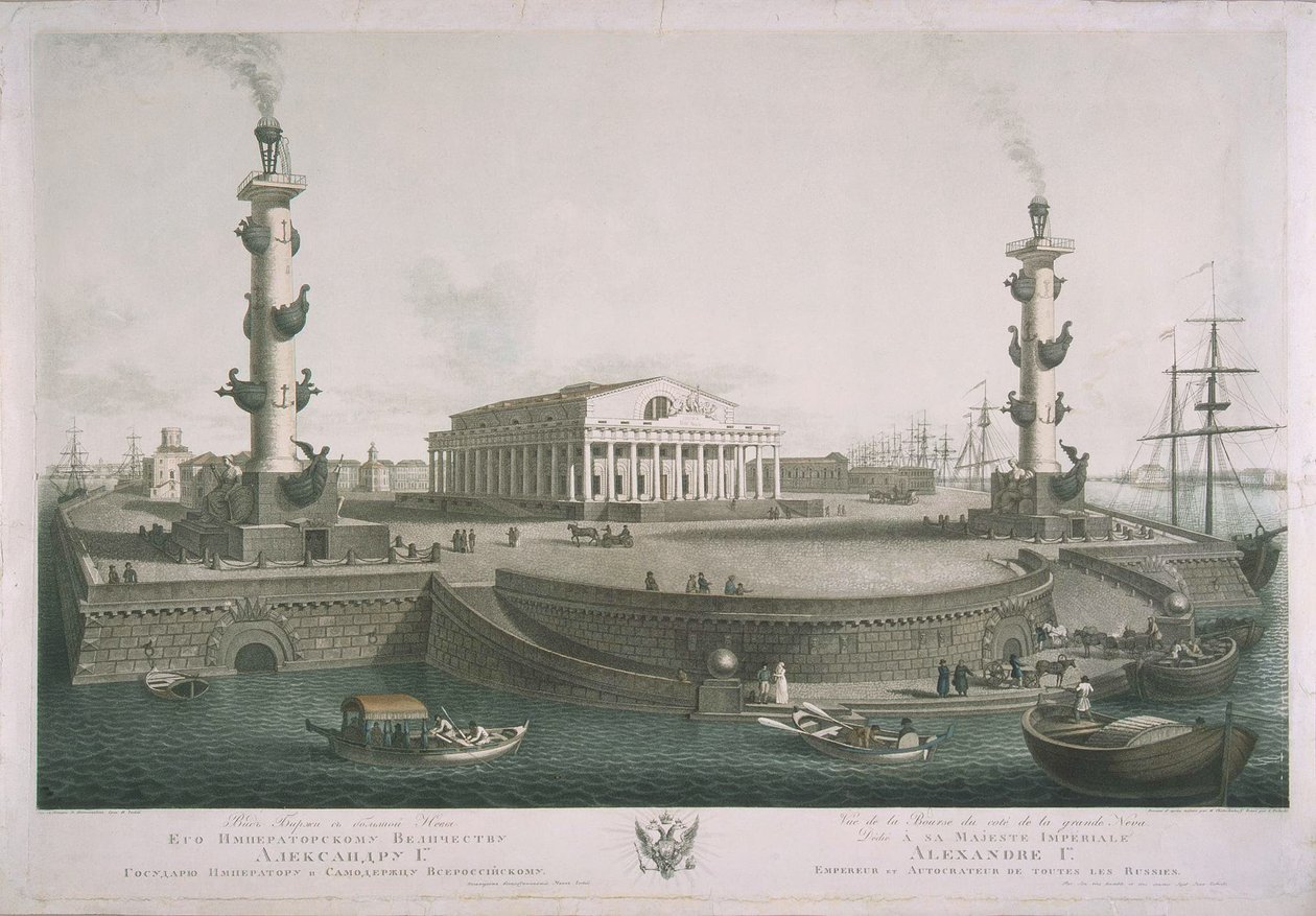 Vasilyevsky Adası'nın Tükürüğüne Bakış, 1810'lar by Chessky
